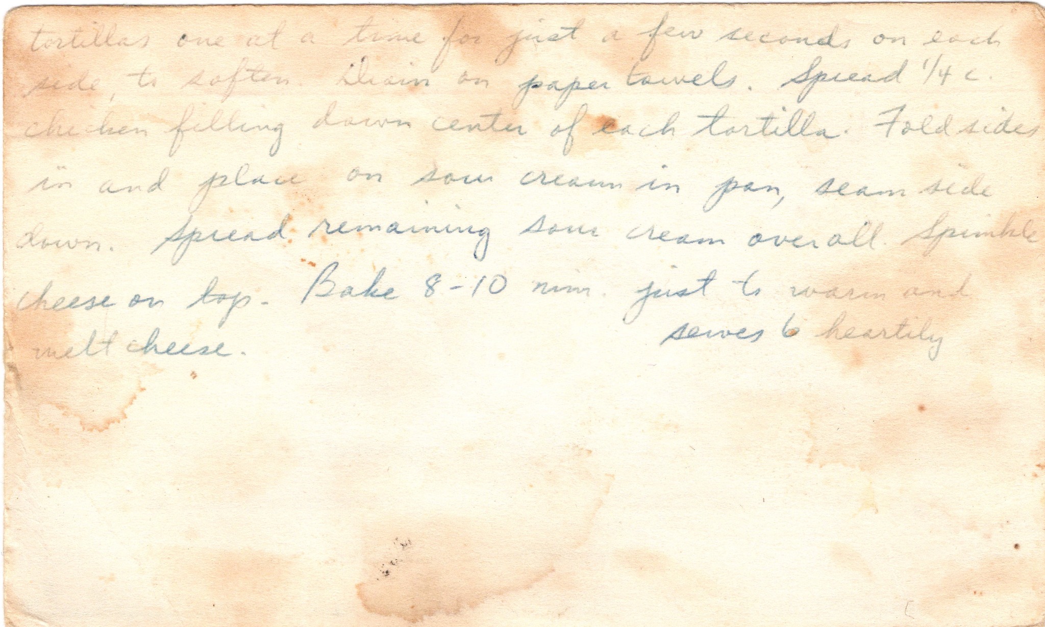 Sour Cream Chicken Enchiladas recipe card, image 2 of 2