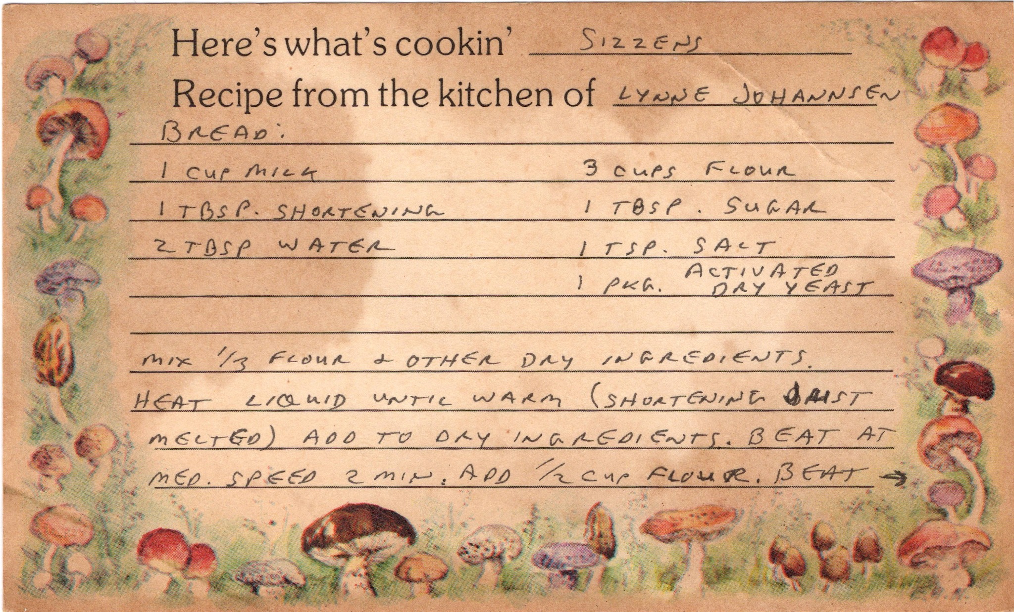 Sizzens recipe card, image 1 of 2