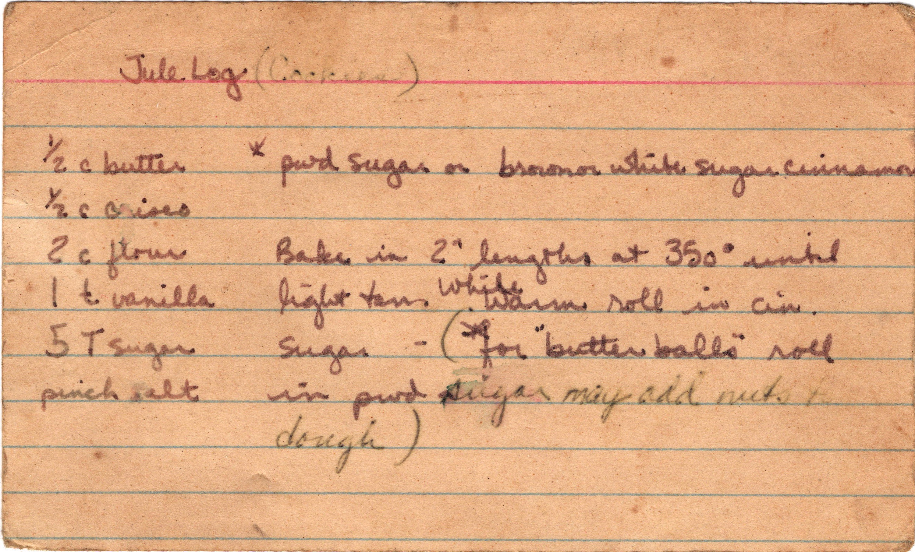 Jule Log (Cookies) recipe card, image 1 of 1