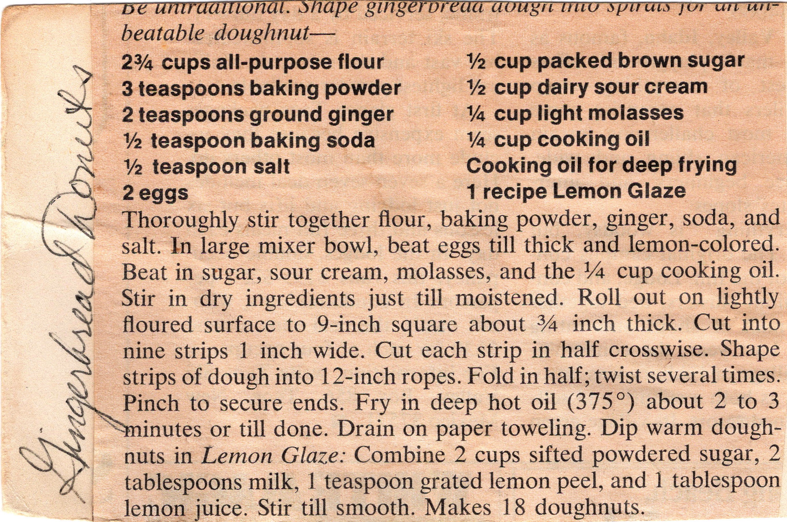 Gingerbread Donuts recipe card, image 1 of 2