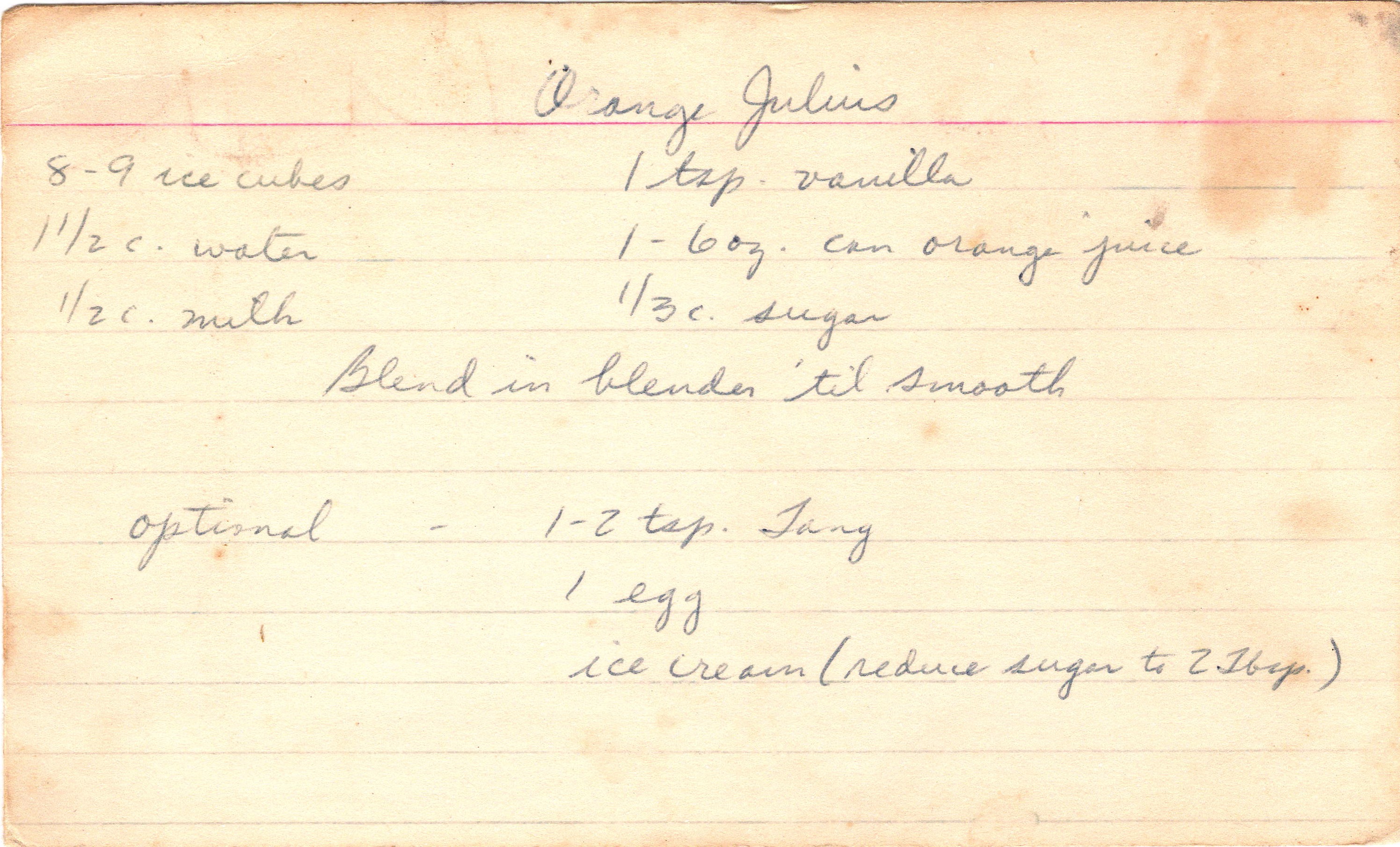 Orange Julius recipe card, image 1 of 1