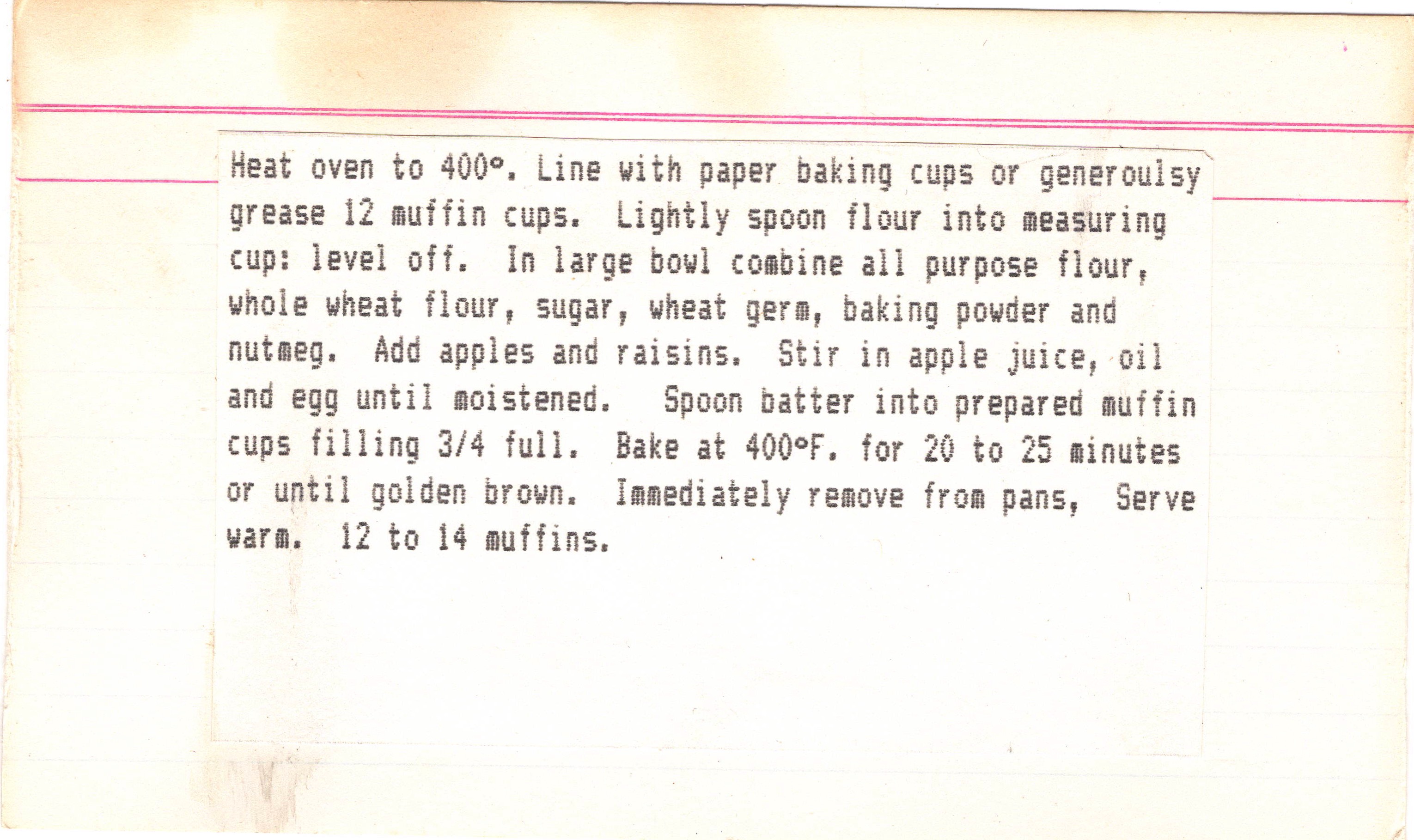 Double Apple Muffins recipe card, image 2 of 2