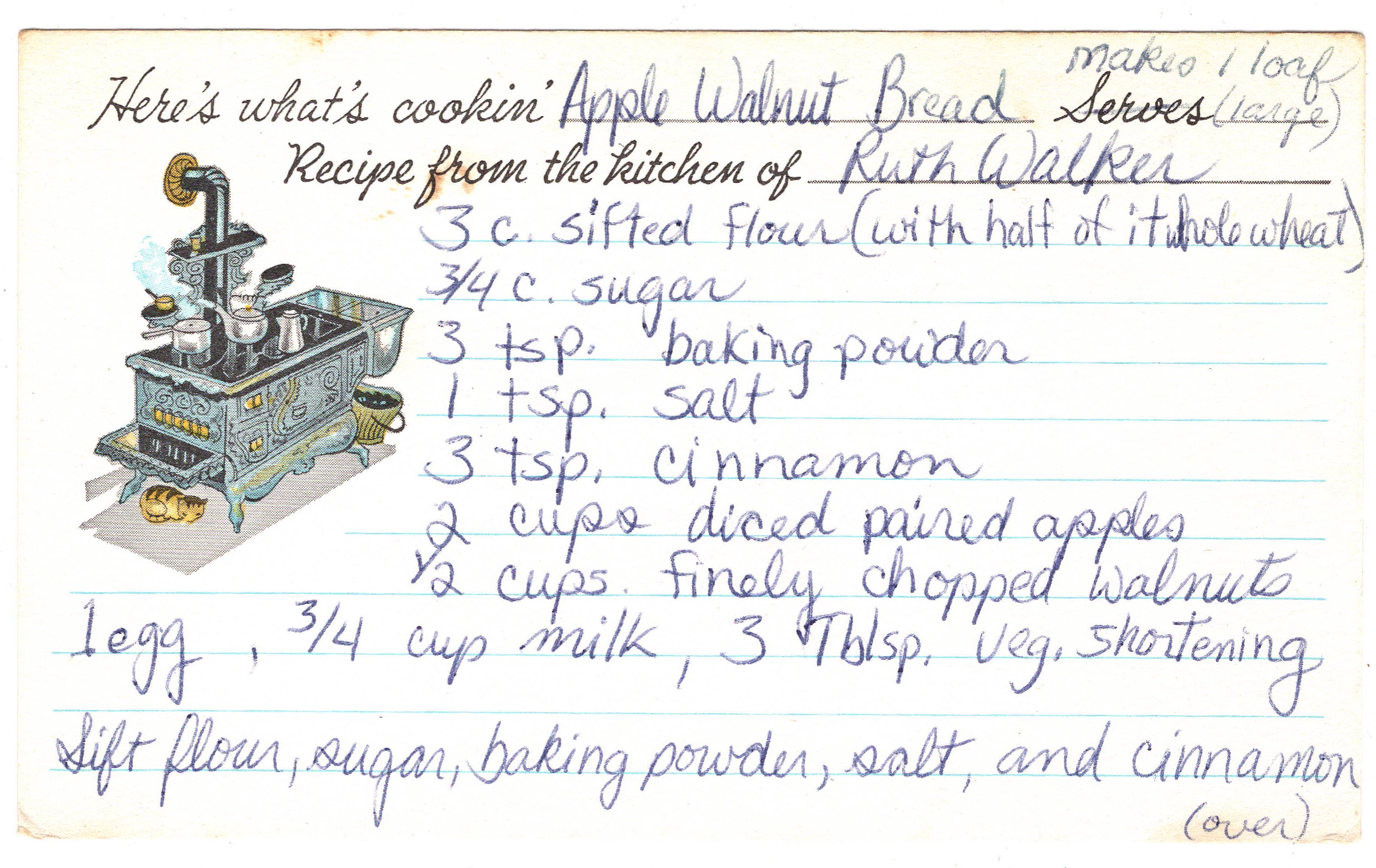Apple Walnut Bread recipe card, image 1 of 2