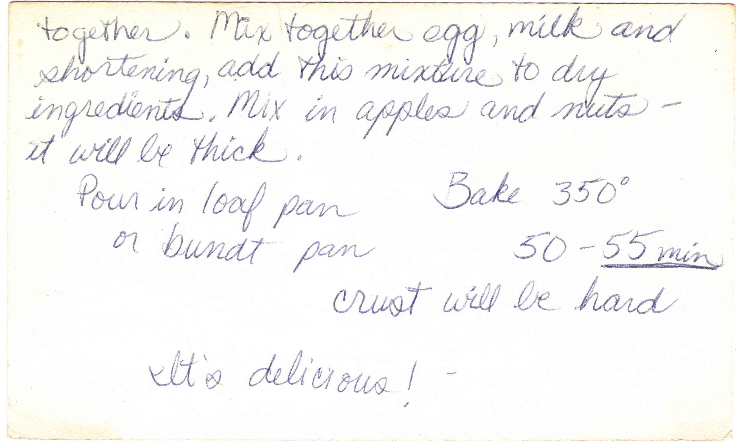 Apple Walnut Bread recipe card, image 2 of 2