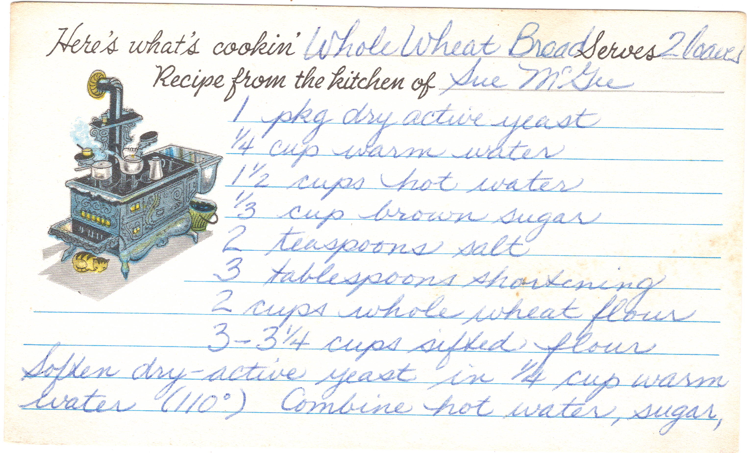Whole Wheat Bread recipe card, image 1 of 4