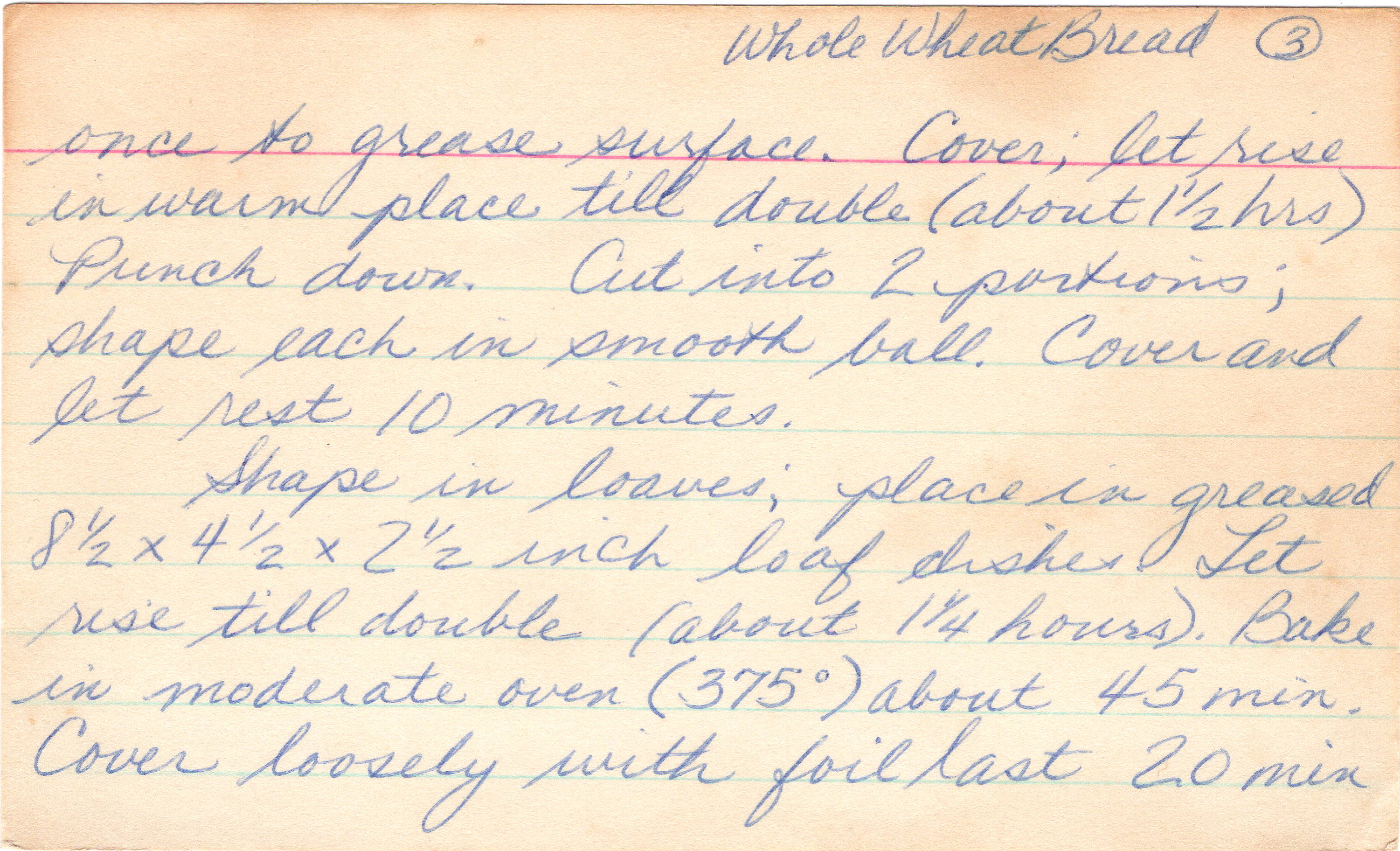 Whole Wheat Bread recipe card, image 3 of 4