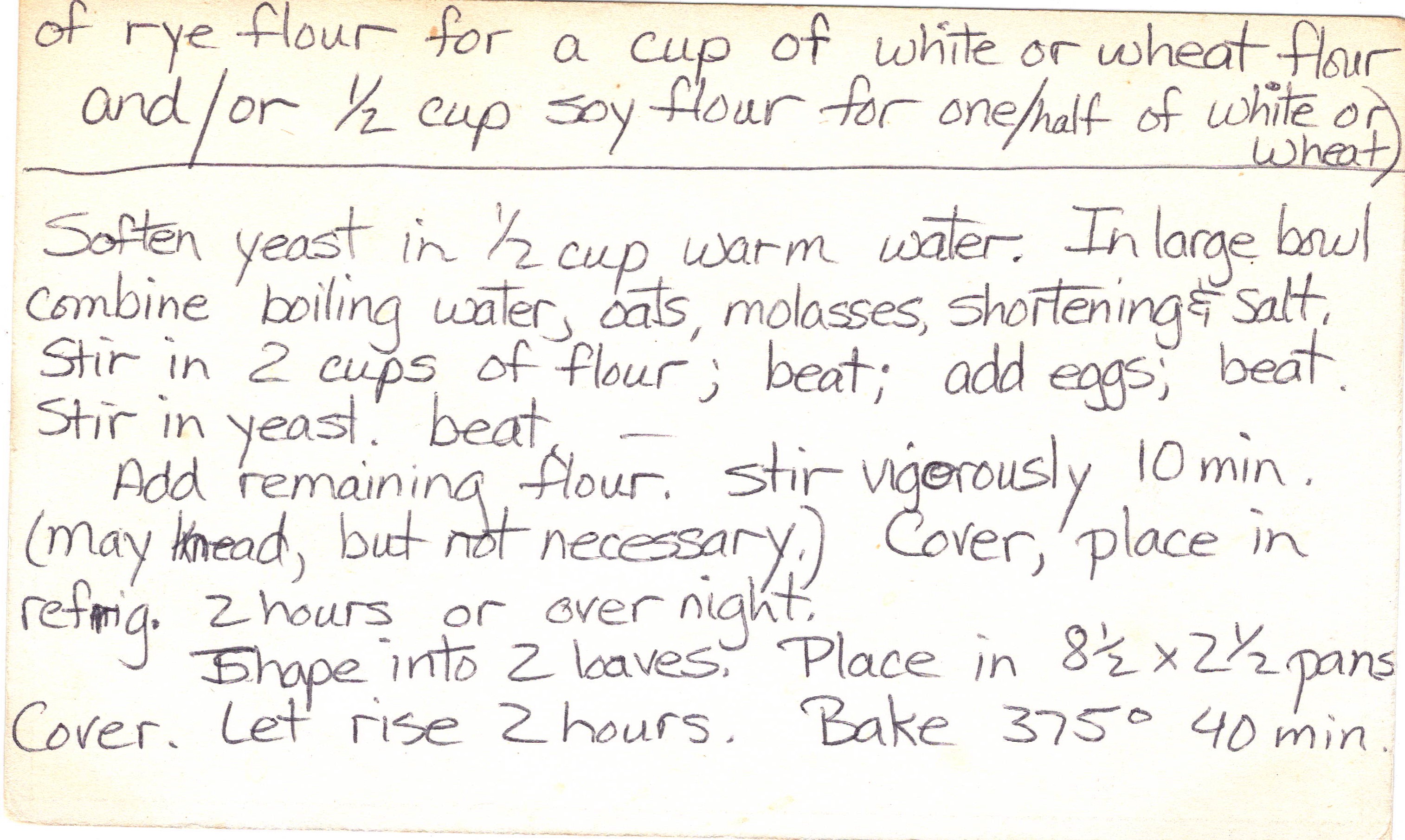 Make-Ahead Oatmeal Bread recipe card, image 2 of 2