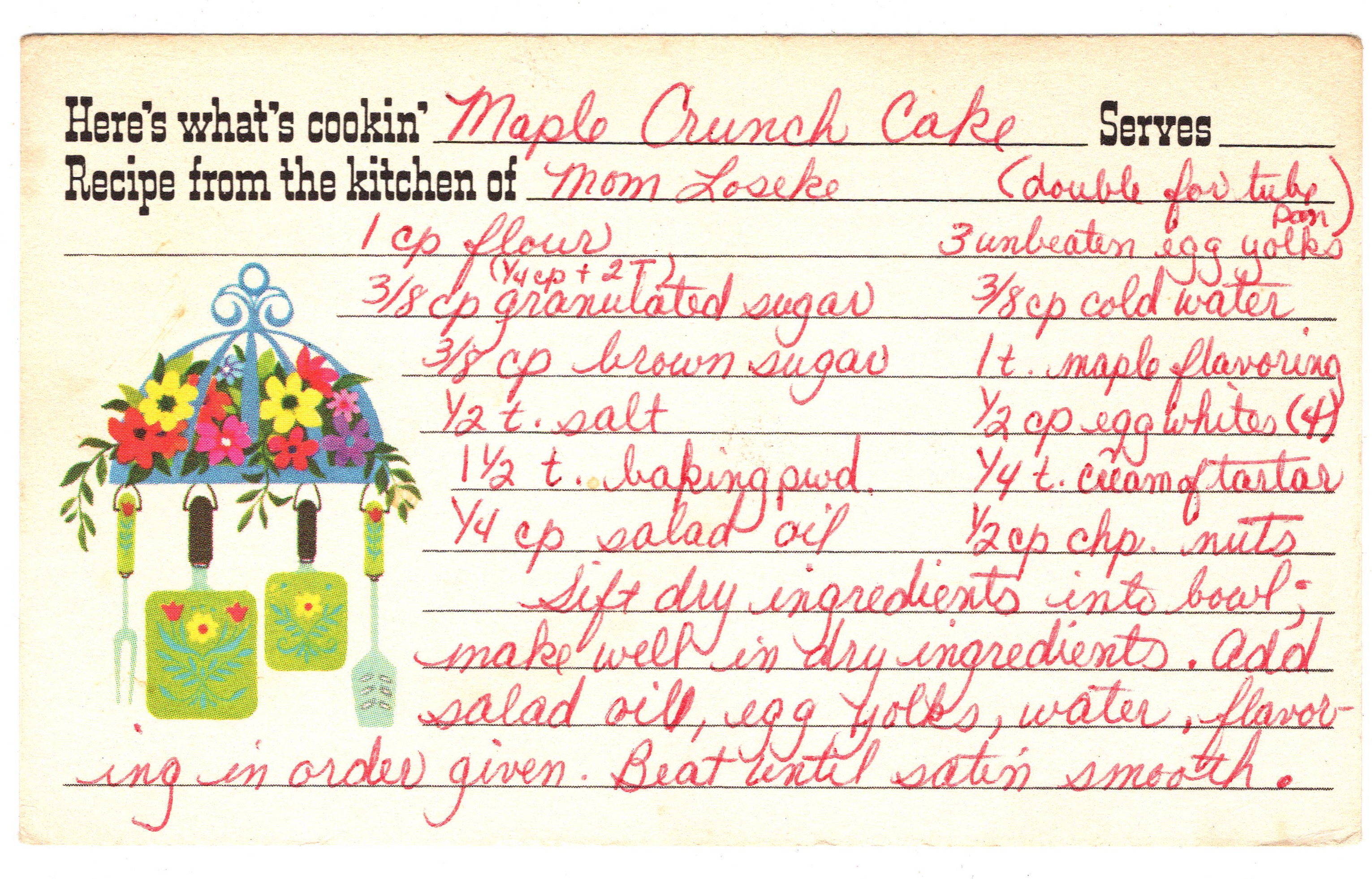 Maple Crunch Cake recipe card, image 1 of 2