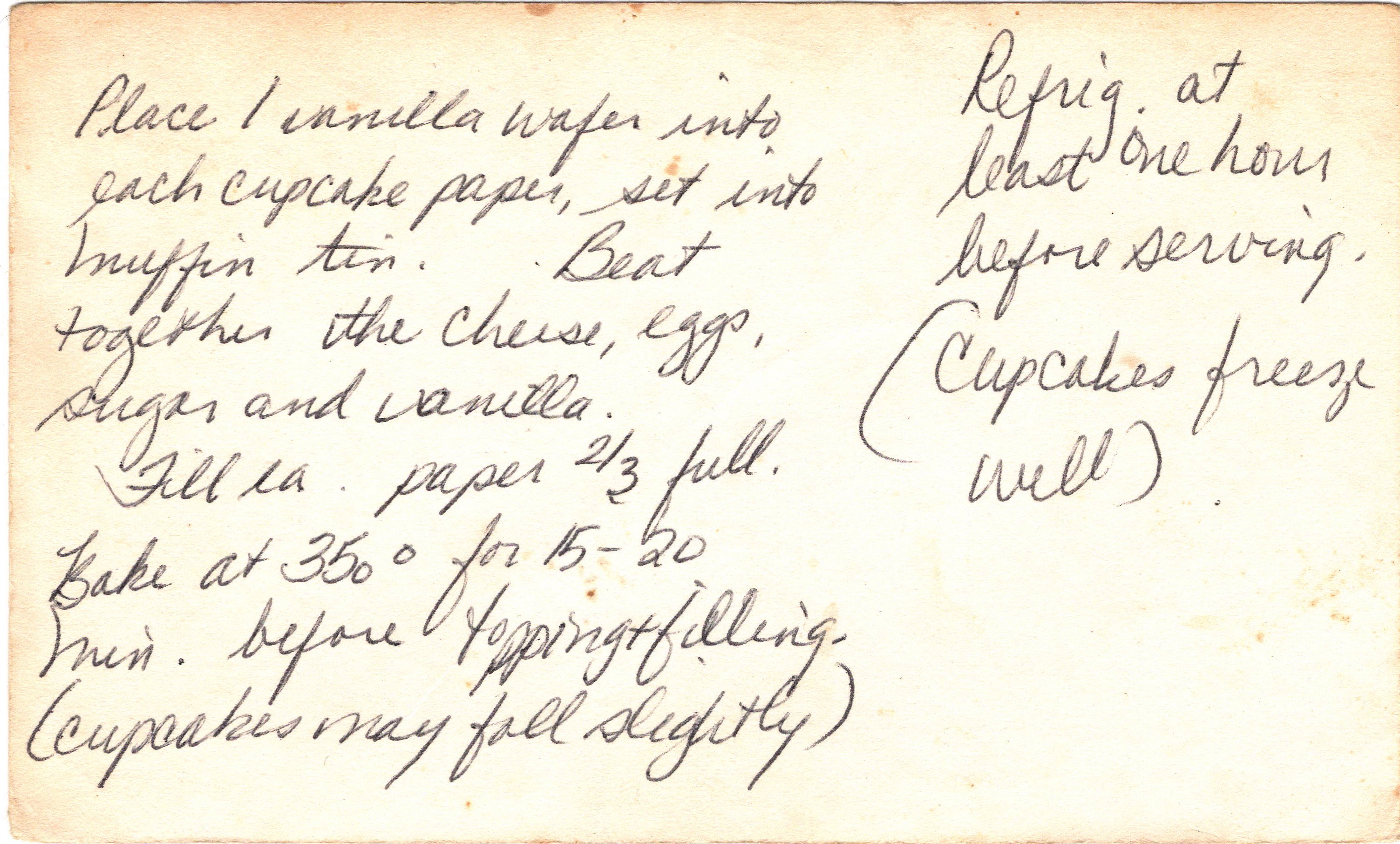 Cheesecake Cupcakes recipe card, image 2 of 2
