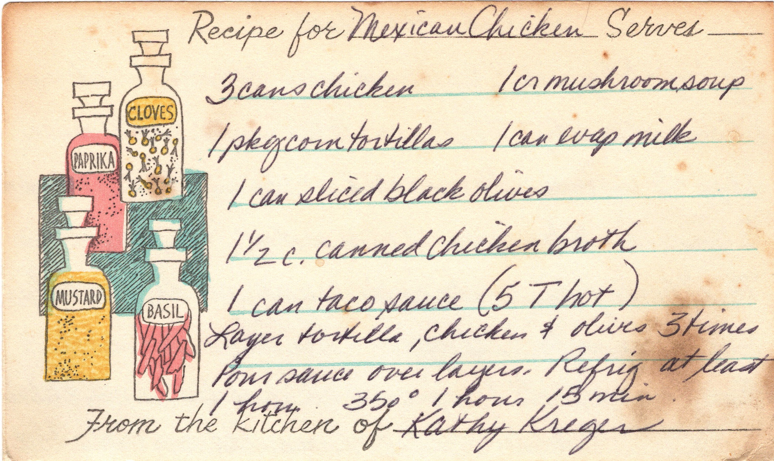 Mexican Chicken recipe card, image 1 of 1