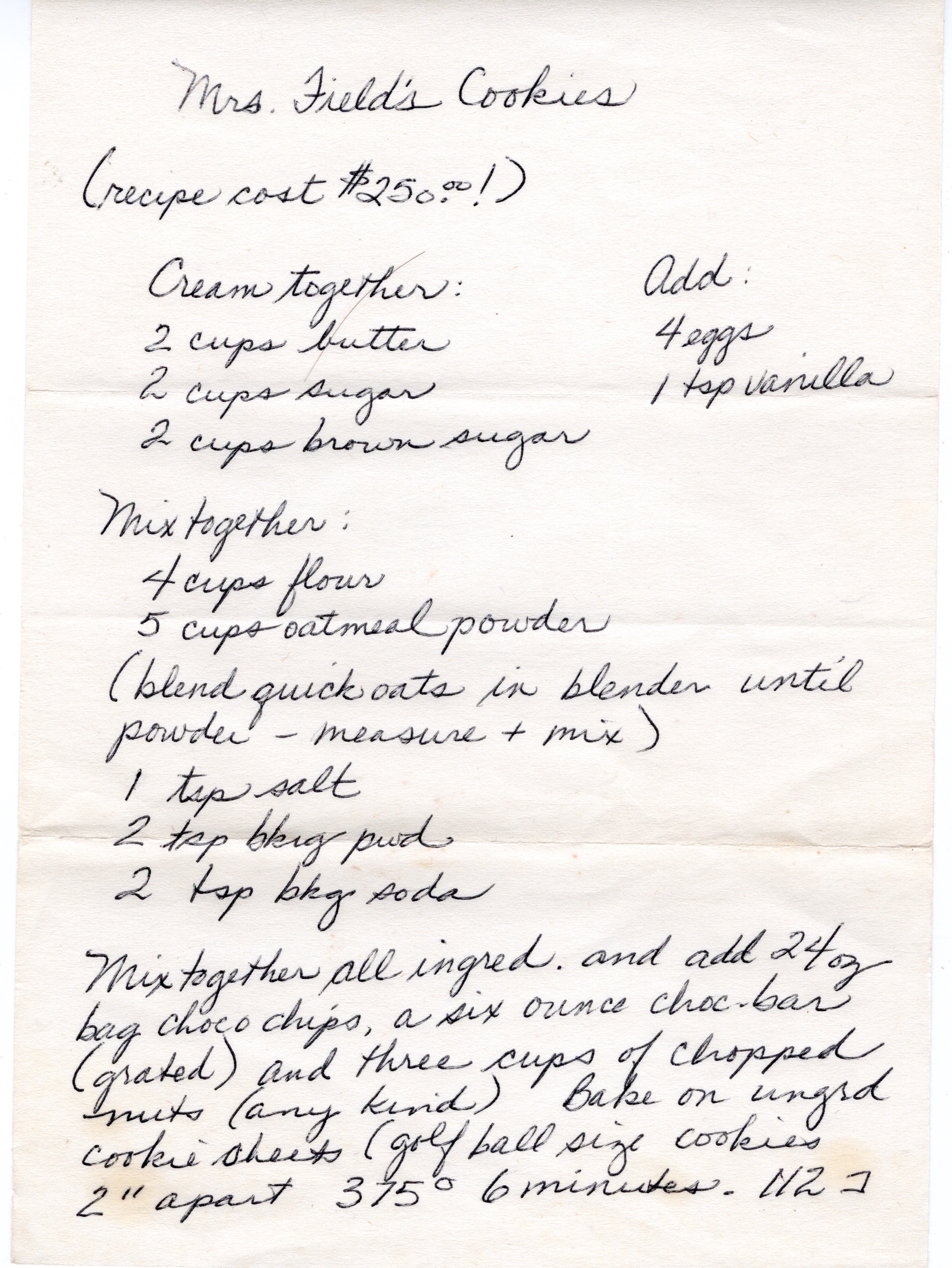 Urban Legend Cookies recipe card, image 1 of 1