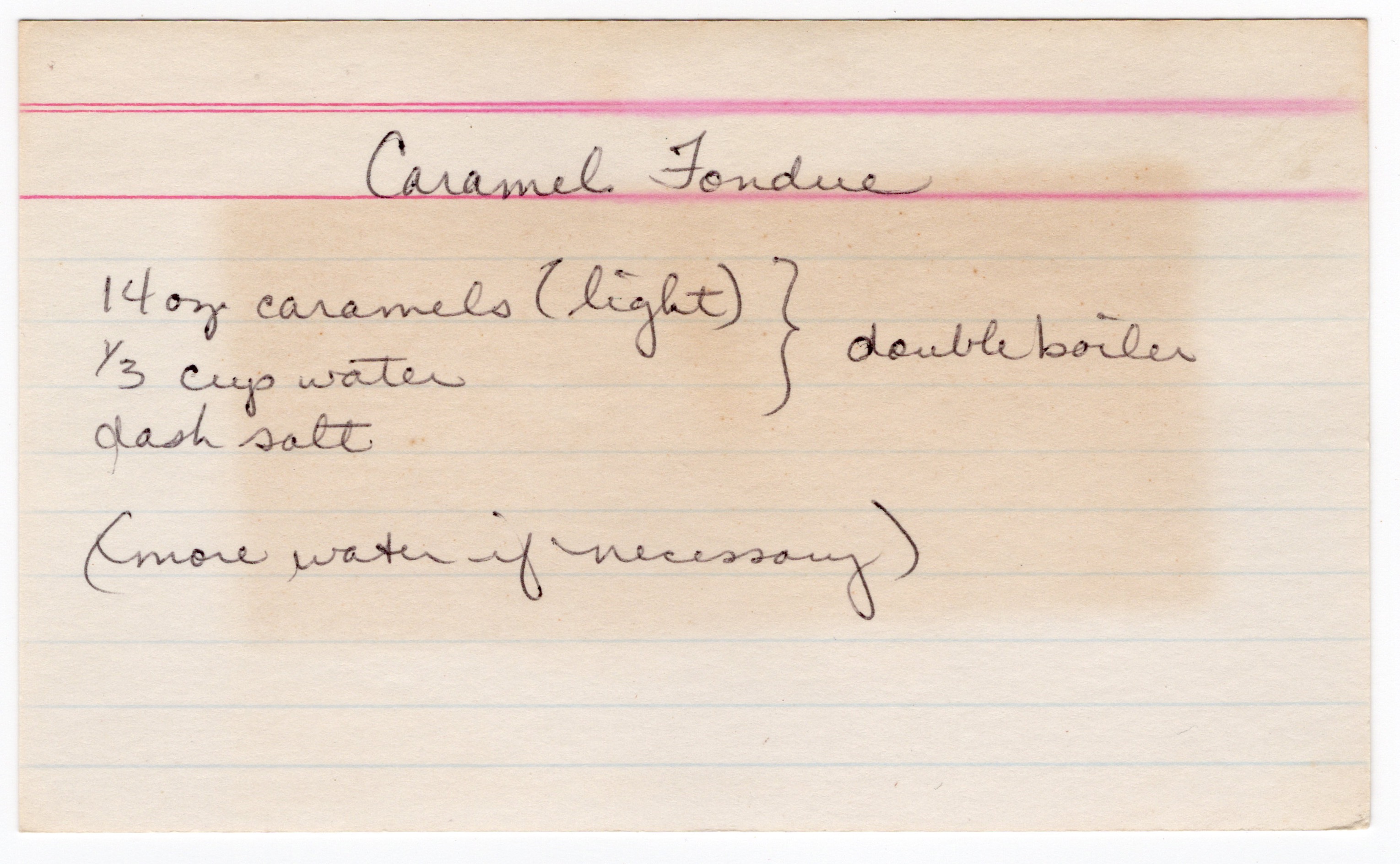 Caramel Fondue recipe card, image 1 of 1