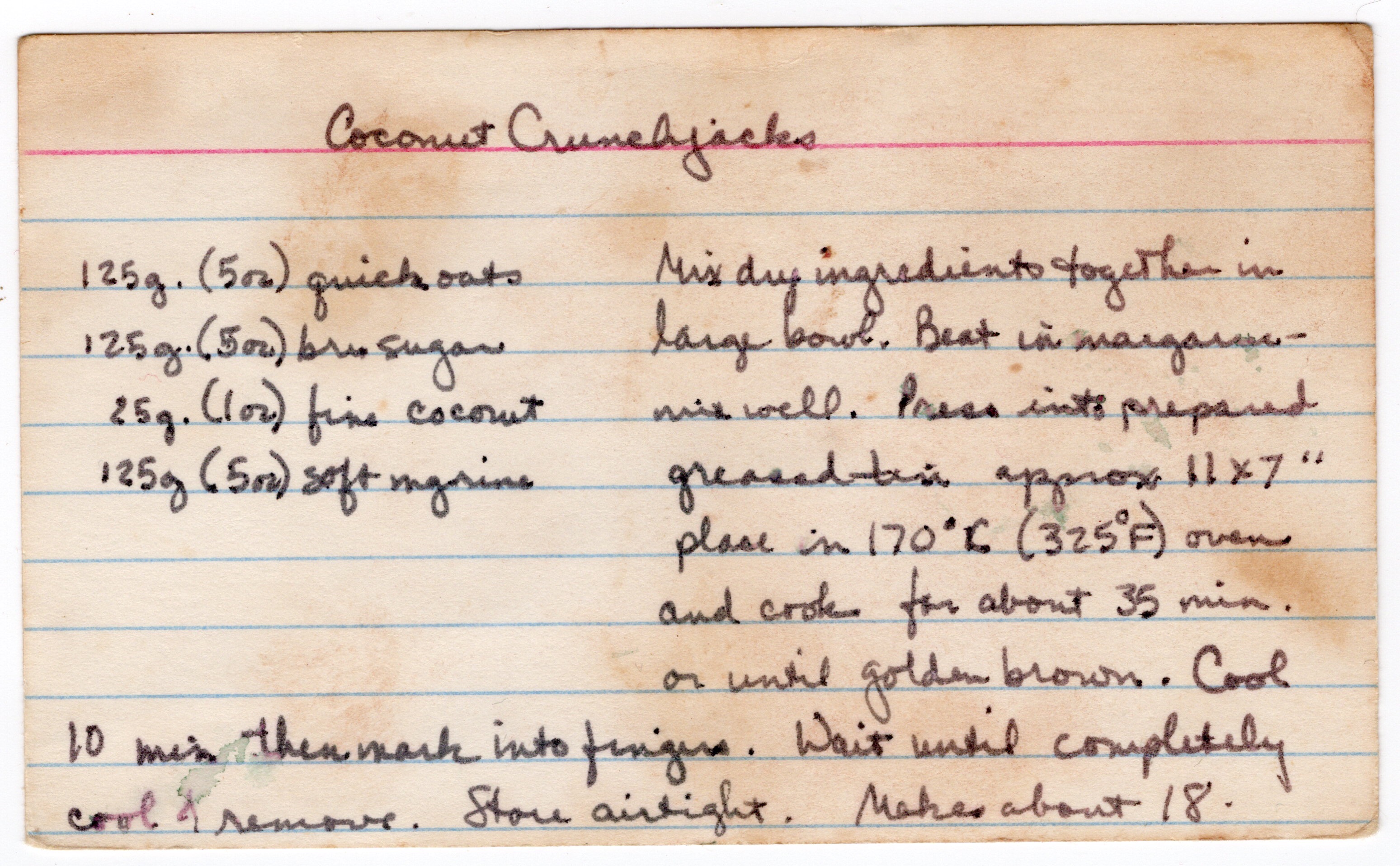Coconut Crunchies recipe card, image 1 of 1