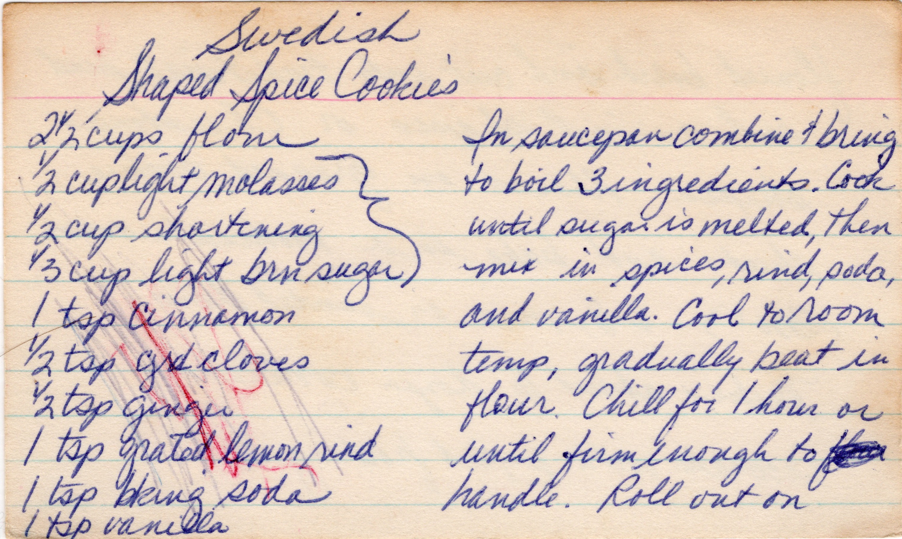 Swedish Shaped Spice Cookies recipe card, image 1 of 2