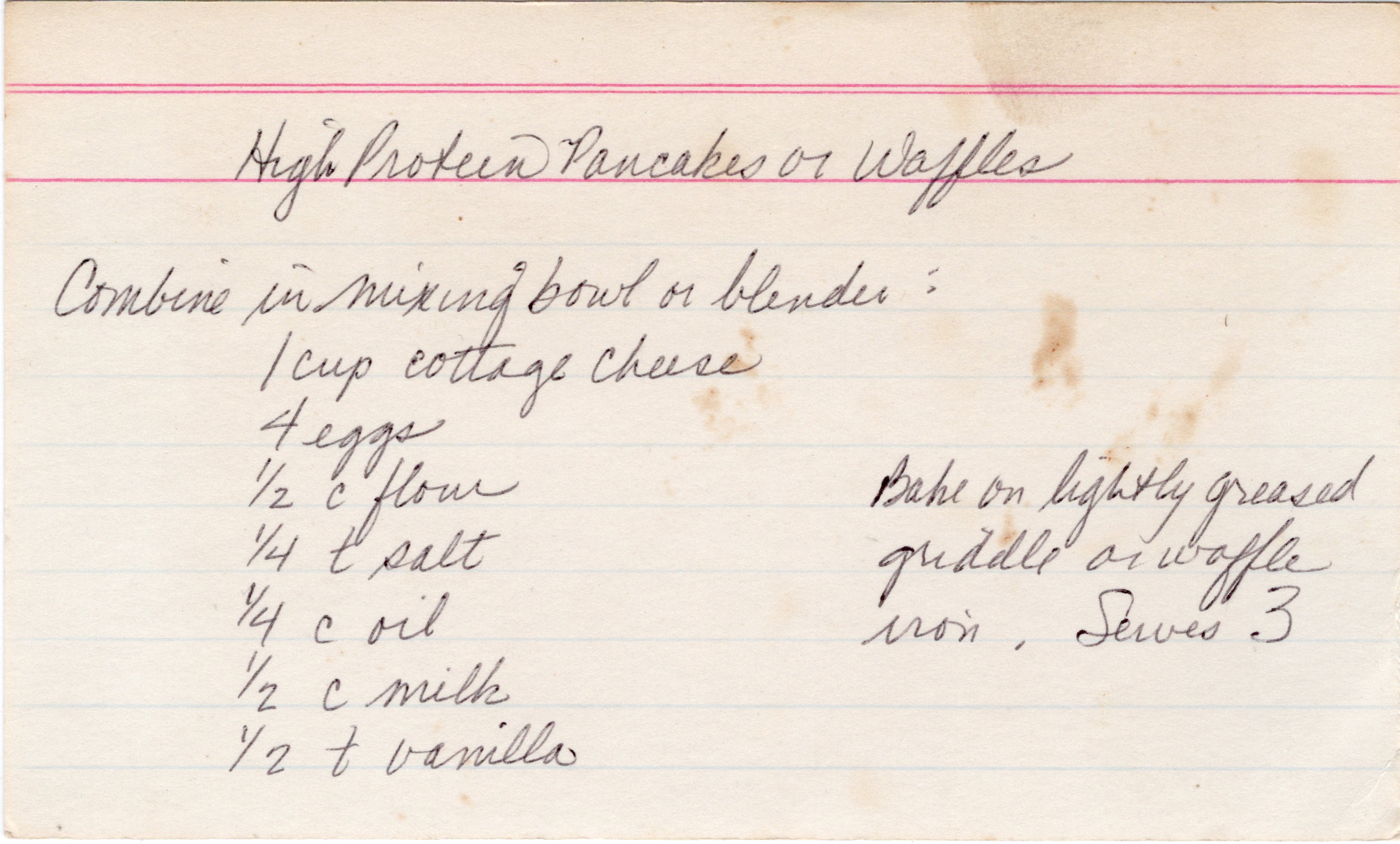 High-Protein Pancakes or Waffles recipe card, image 1 of 1