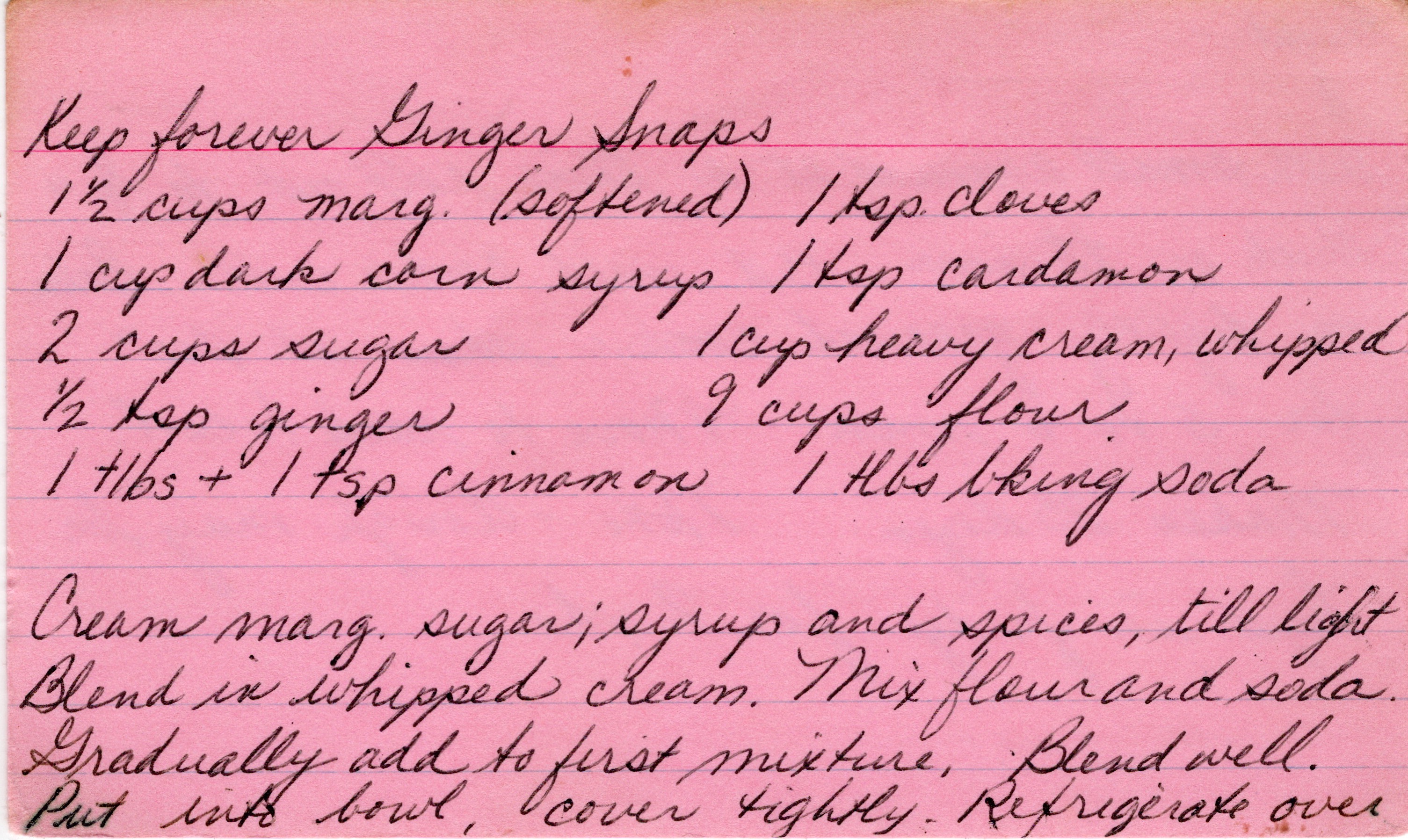 Keep-Forever Ginger Snaps recipe card, image 1 of 2