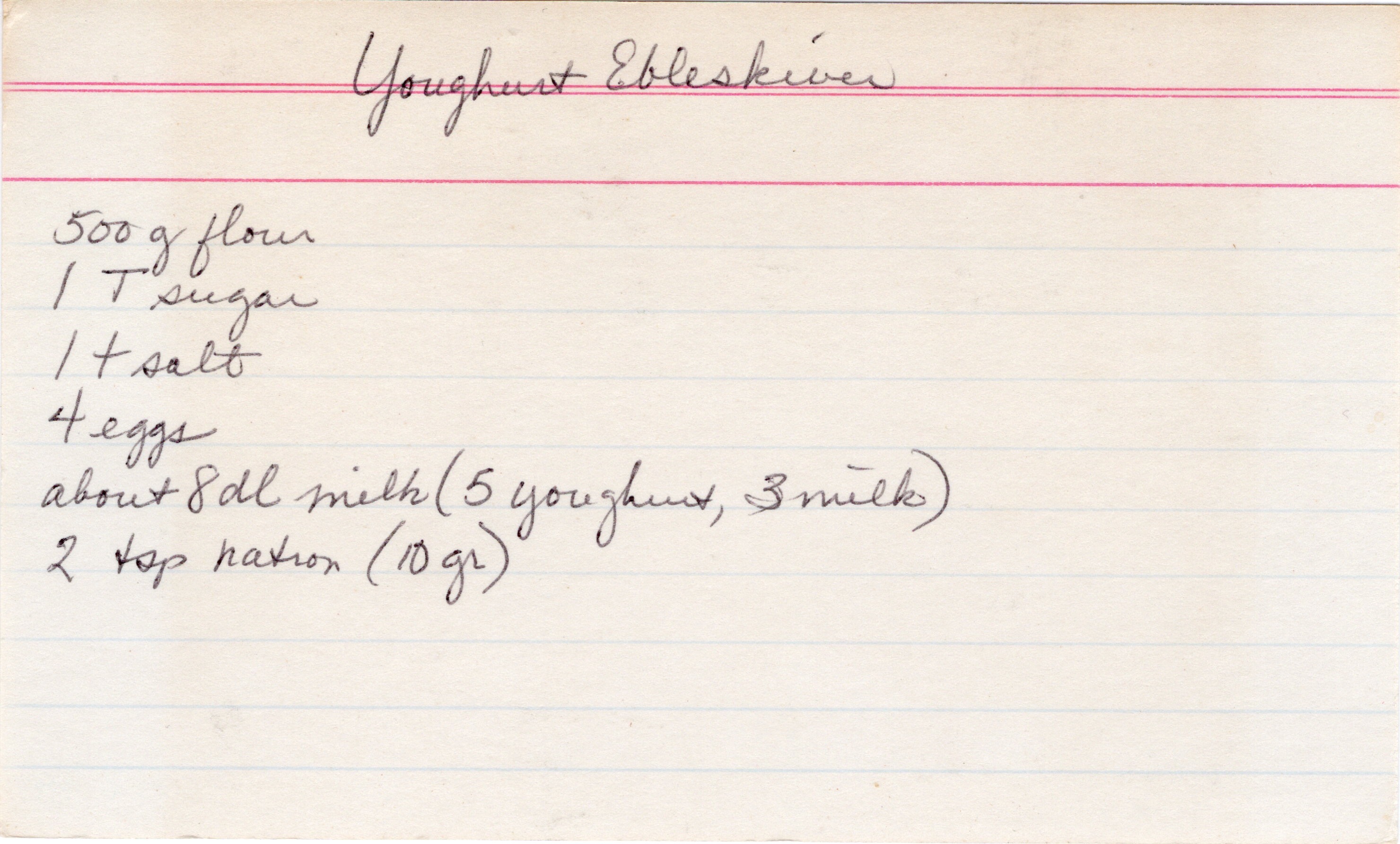 Yogurt Æbleskiver recipe card, image 1 of 1