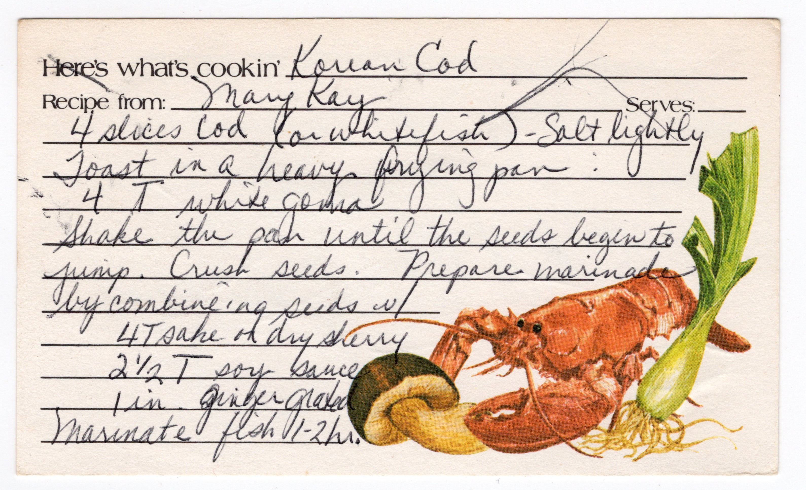 Korean Cod recipe card, image 1 of 2