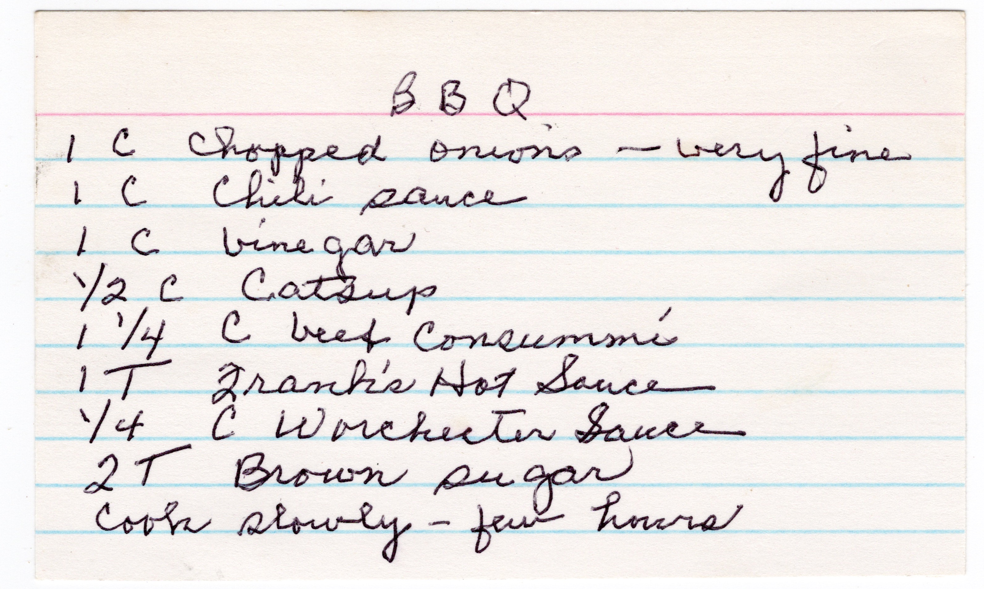 BBQ Sauce recipe card, image 1 of 1