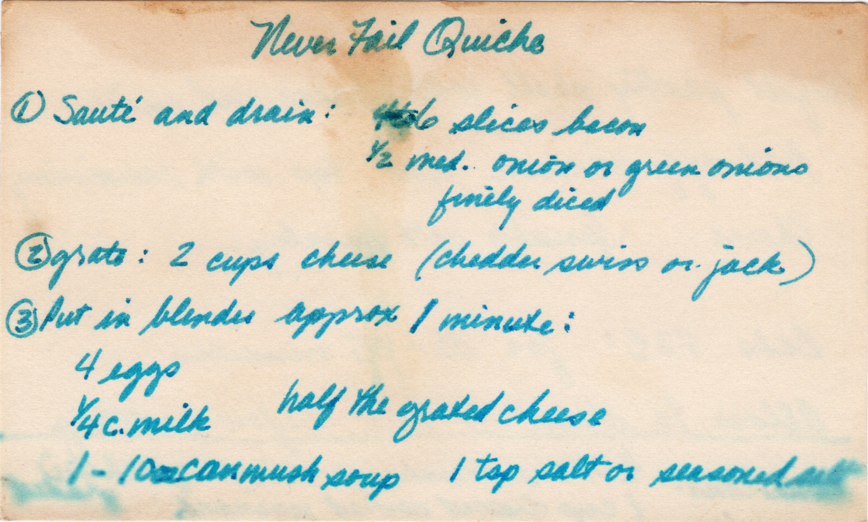 Never-Fail Quiche recipe card, image 1 of 2