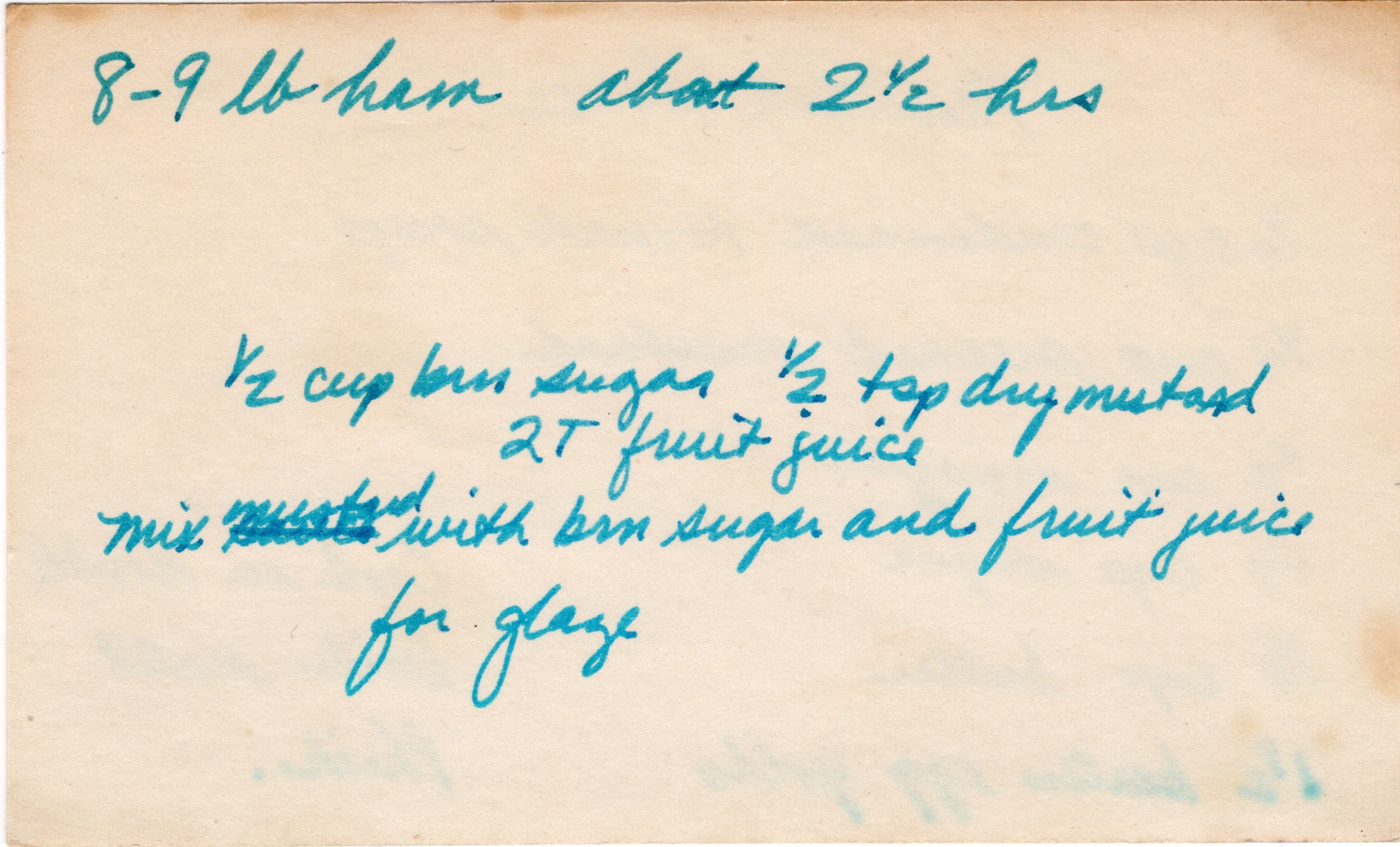 Glazed Ham with Mustard Sauce recipe card, image 2 of 2