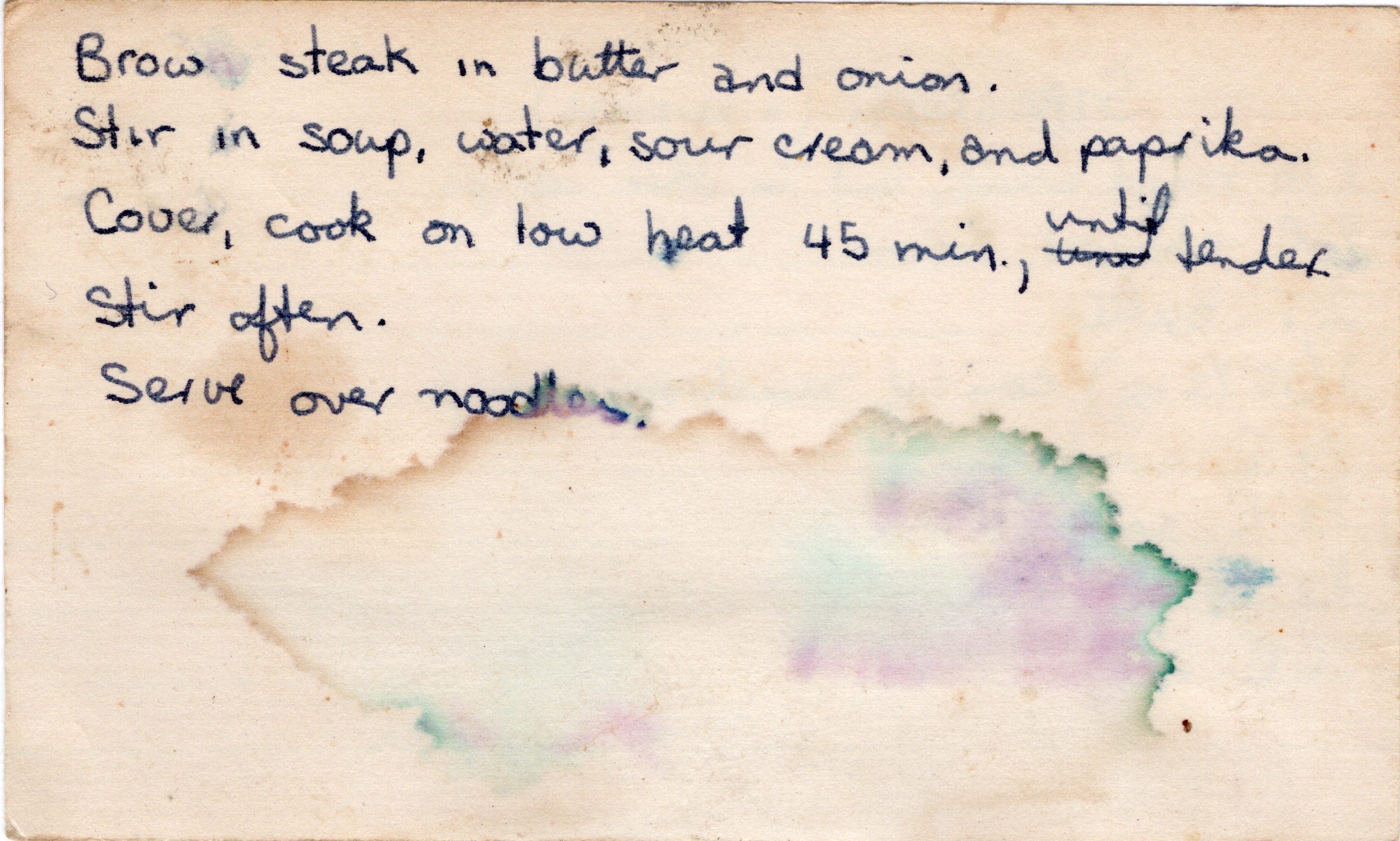 Beef Stroganoff recipe card, image 2 of 2
