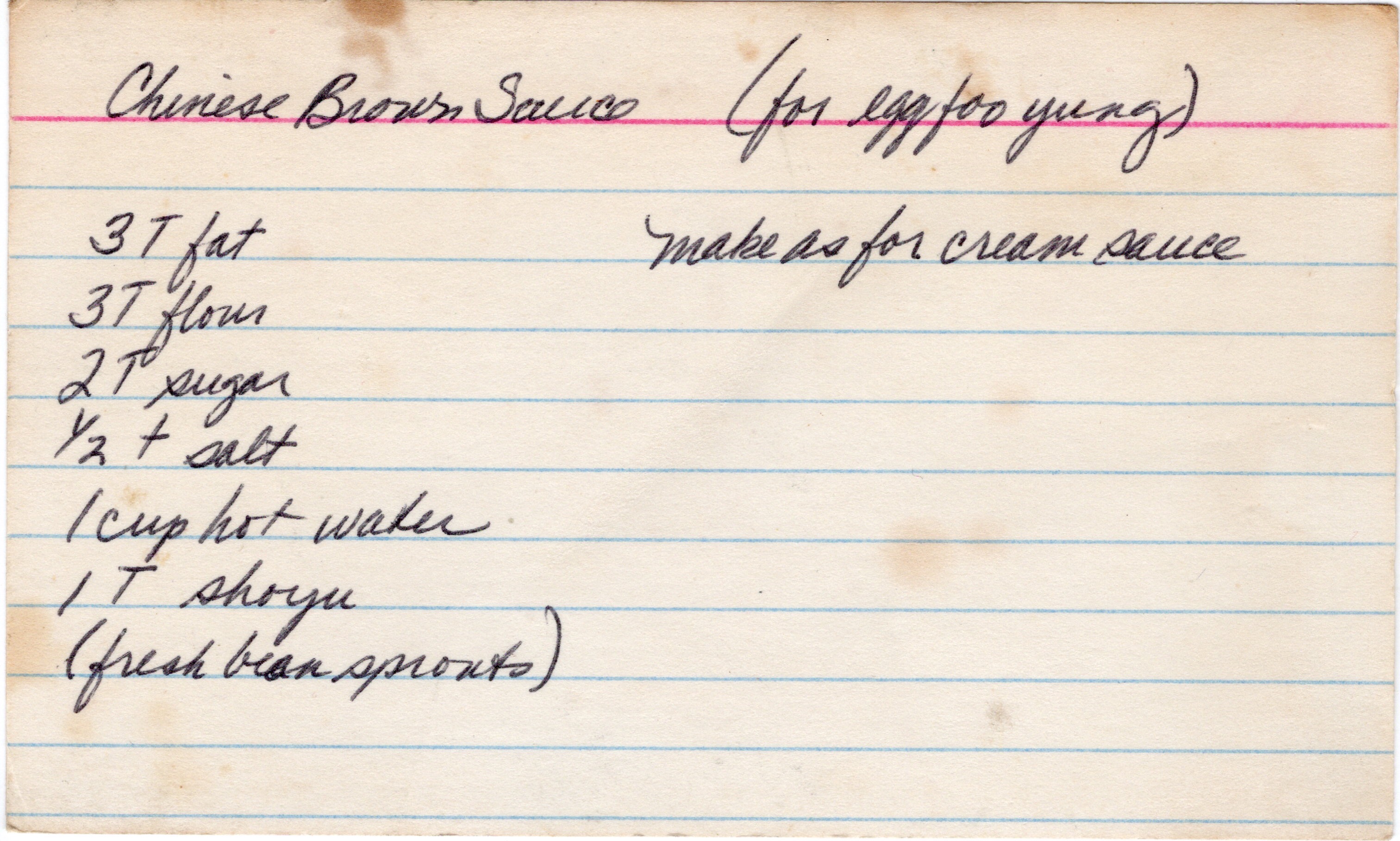 Chinese Brown Sauce for Egg Foo Yung recipe card, image 1 of 1