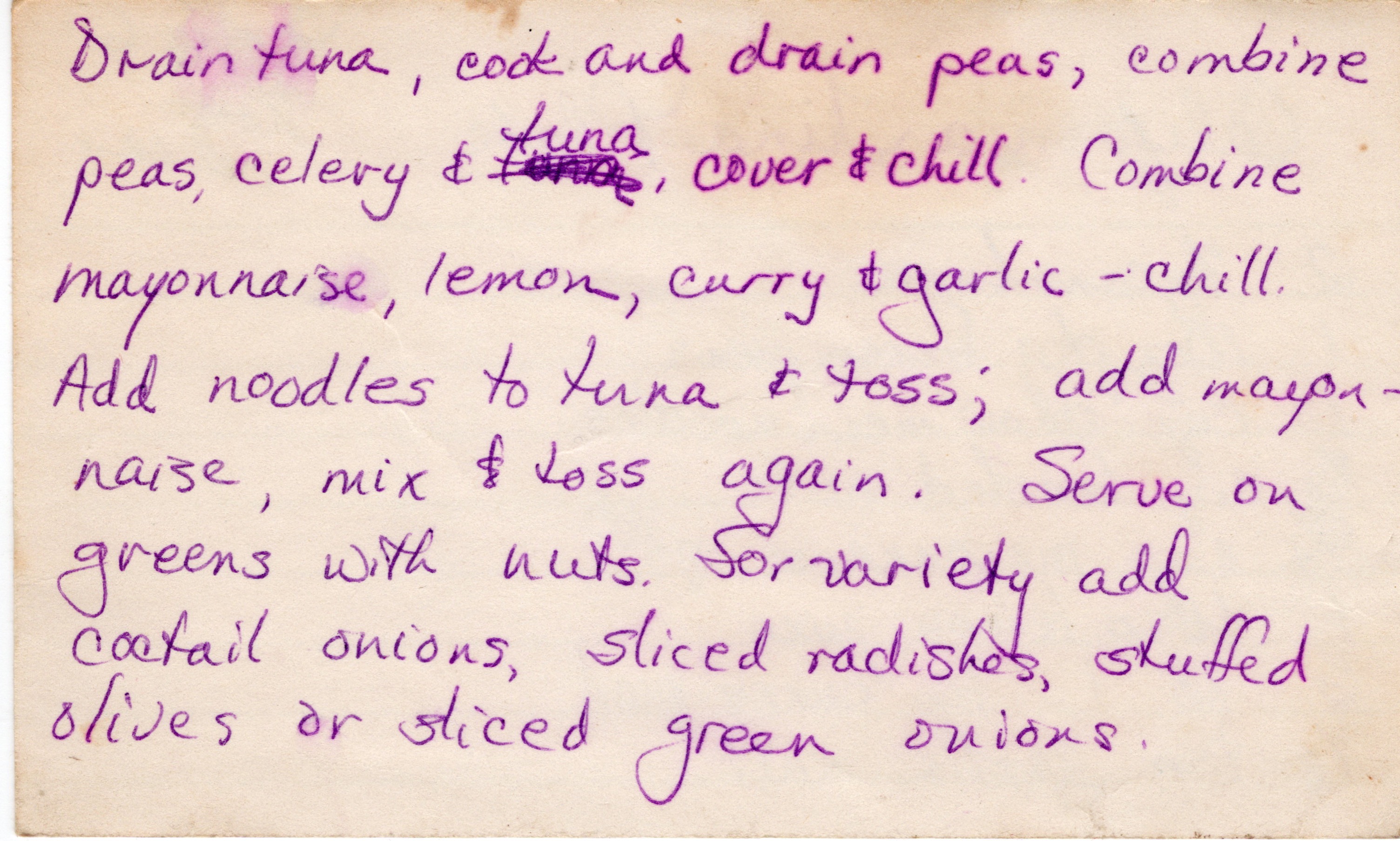 California Tuna Plate recipe card, image 2 of 2