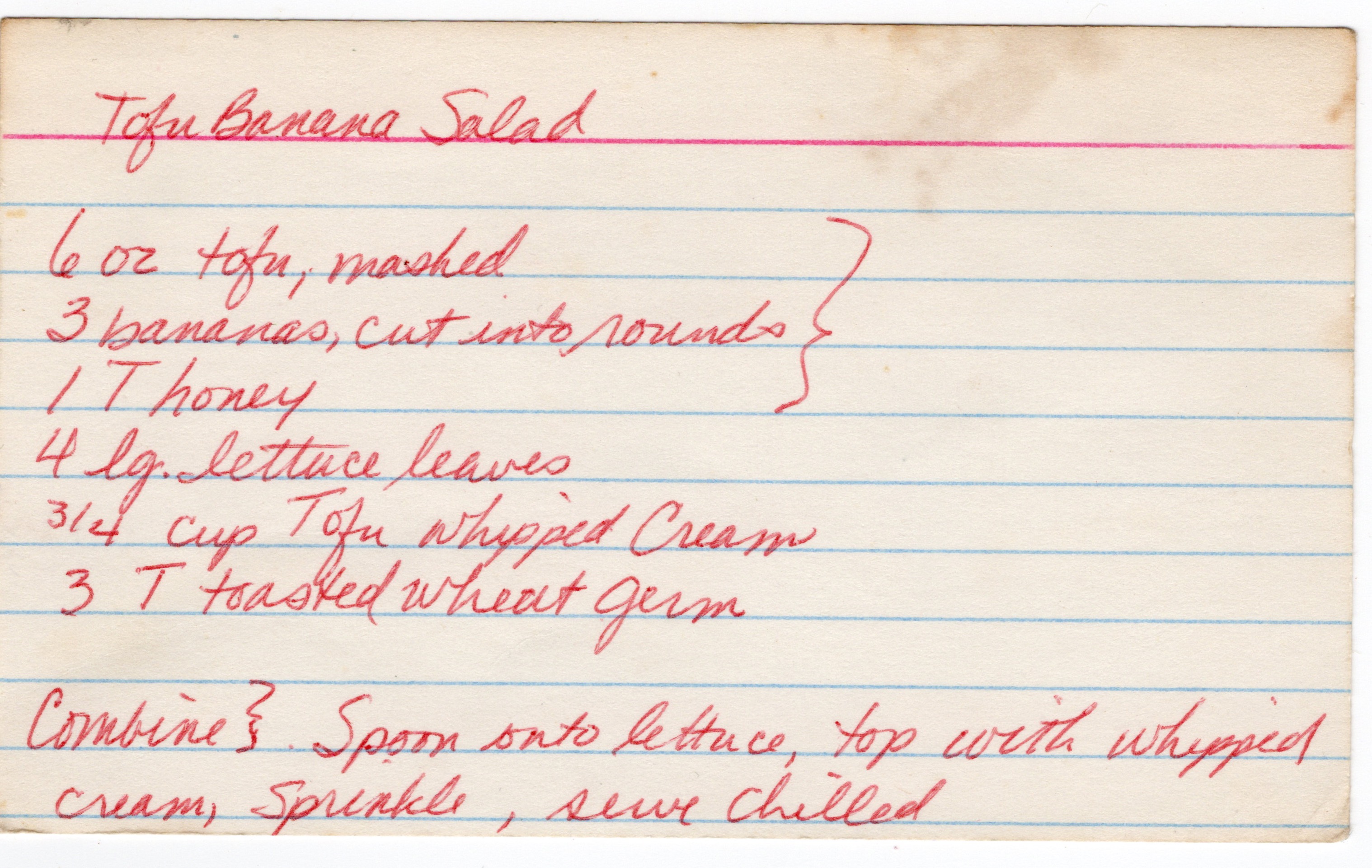 Tofu Banana Salad recipe card, image 1 of 1