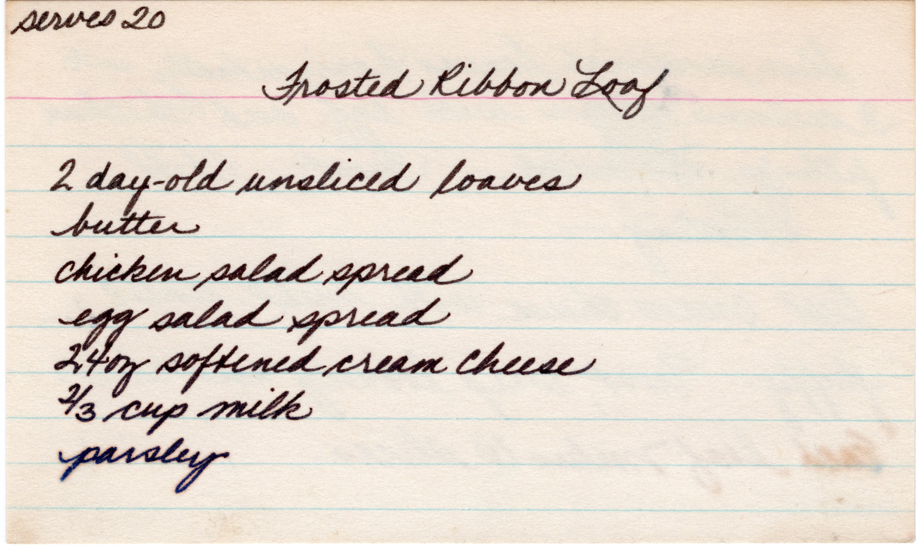 Frosted Ribbon Loaf recipe card, image 1 of 4