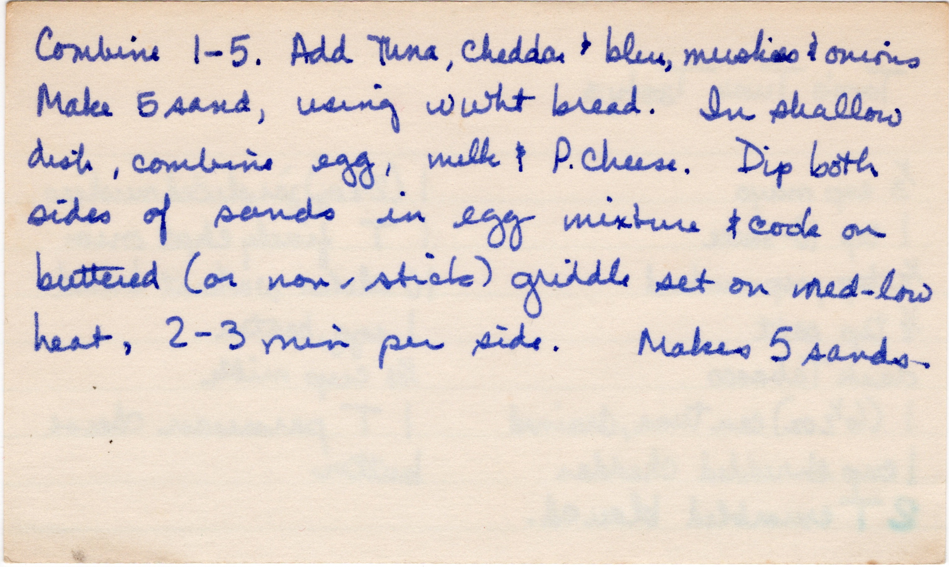 Tom’s Tuna Tasties recipe card, image 2 of 2