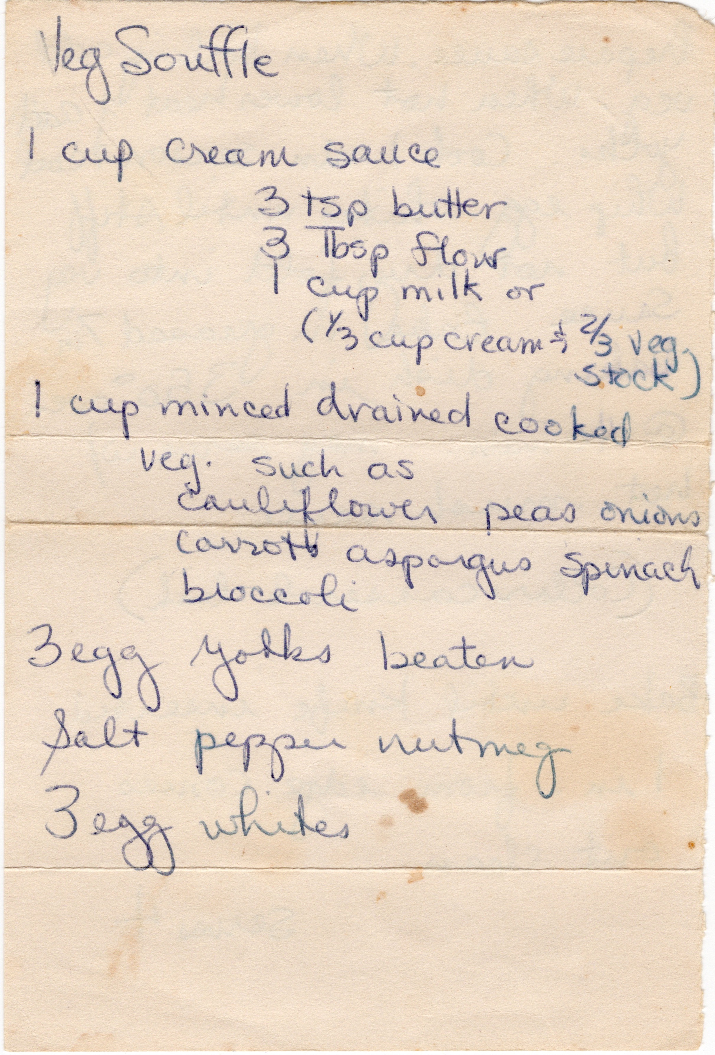 Vegetable Soufflé recipe card, image 1 of 2