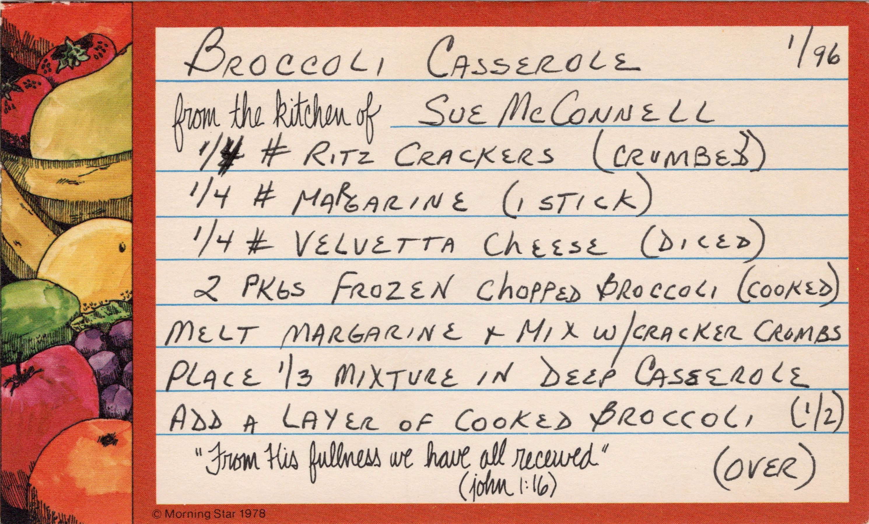 Broccoli Casserole recipe card, image 1 of 2