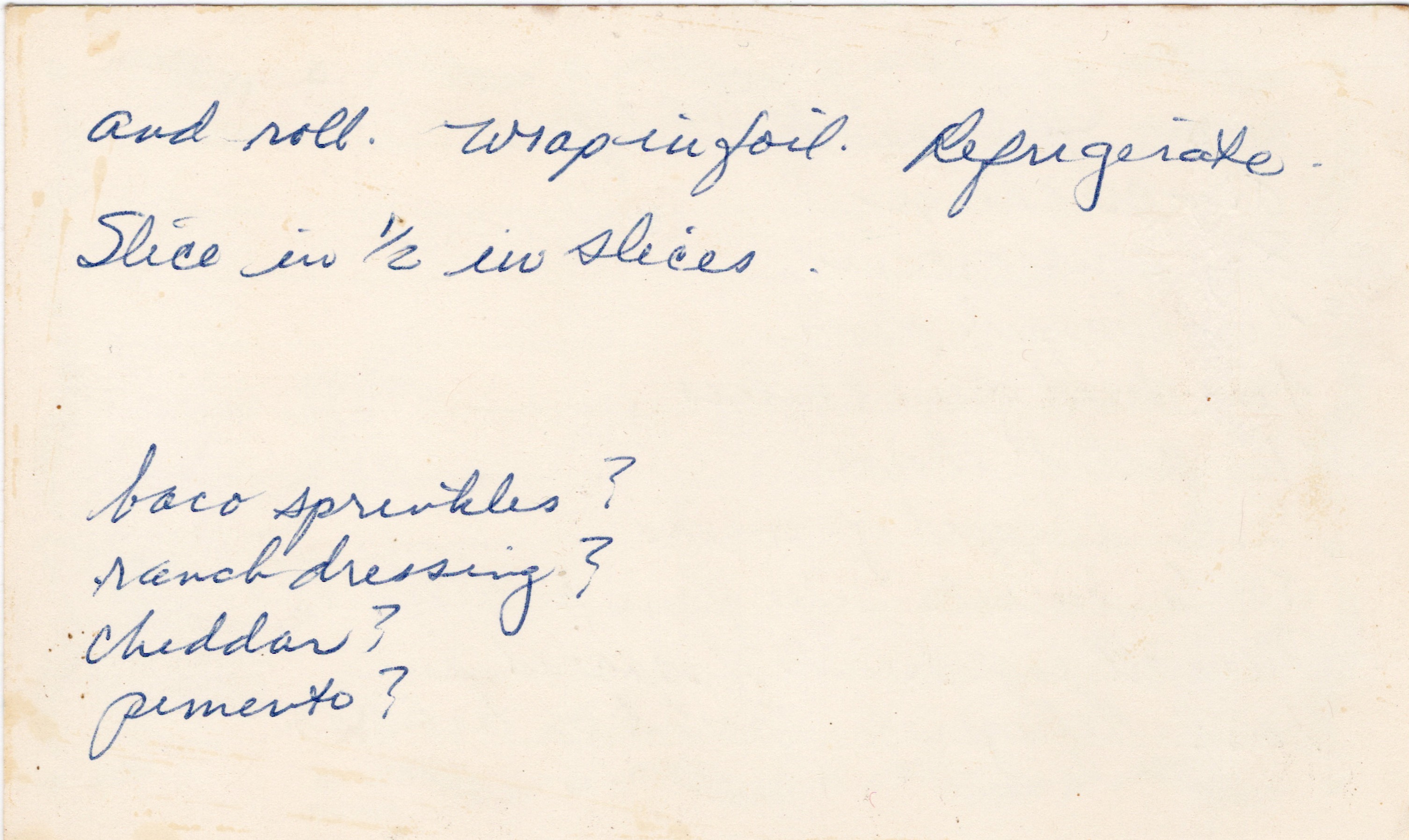 JoAnne's Roll-Ups recipe card, image 2 of 2