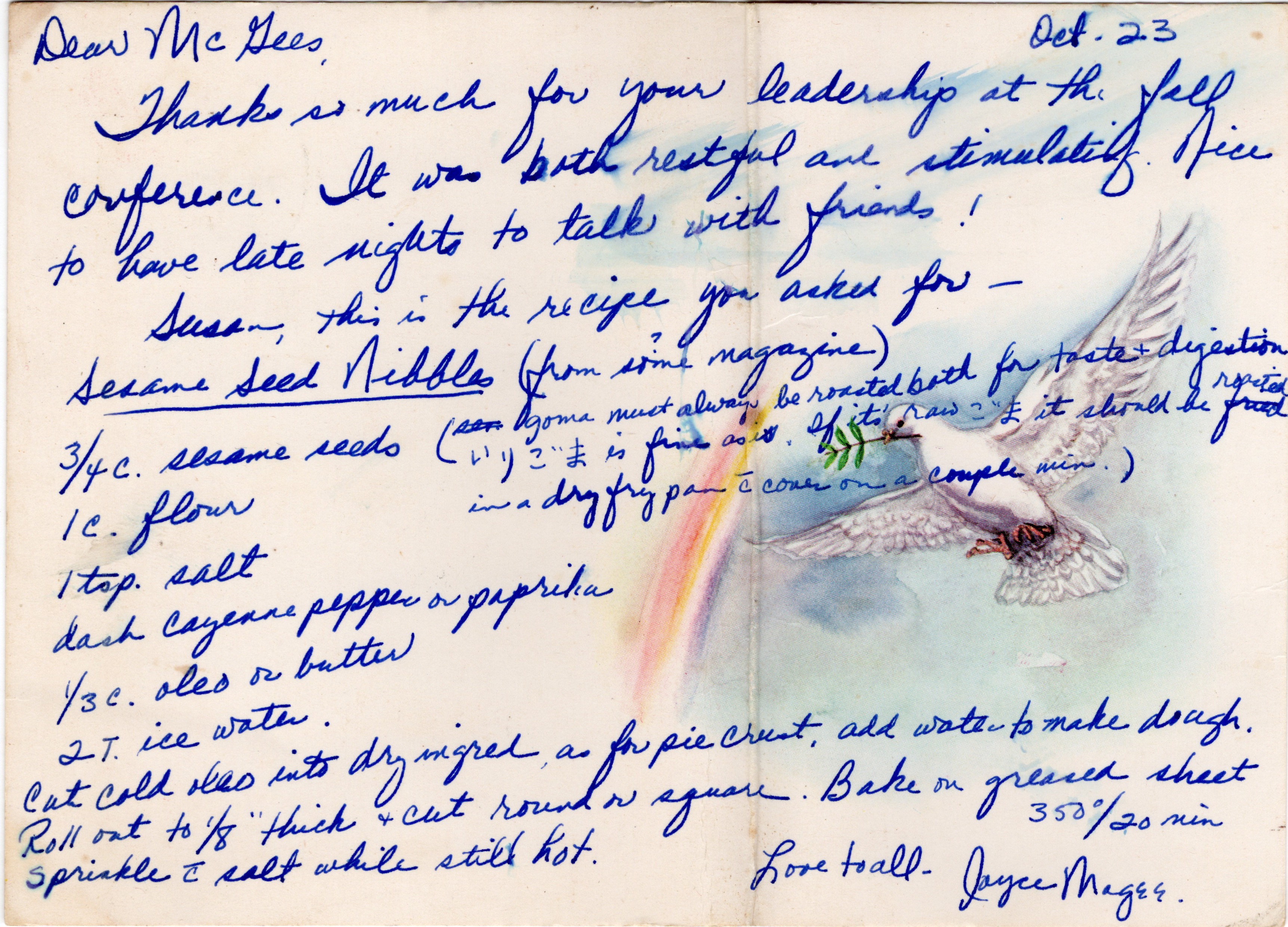 Sesame Seed Nibbles recipe card, image 1 of 1